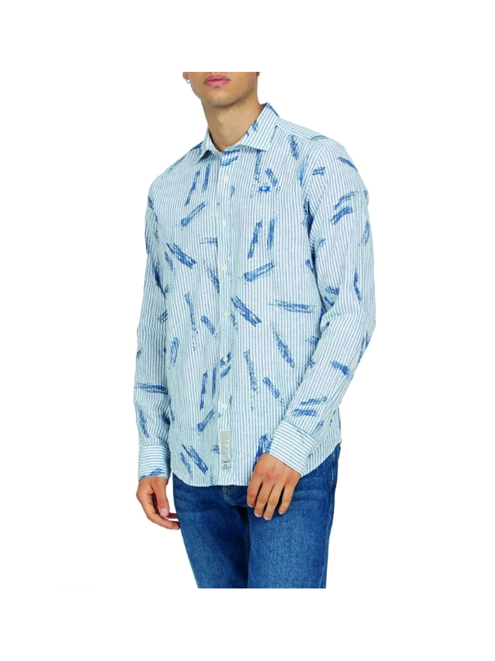 LA MARTINA STC La Martina Camicia Uomo Bianco/blu - Multicolore Bianco/blu
