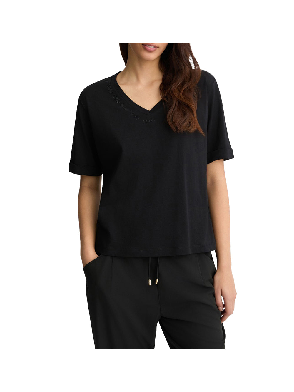 LIUJO SPORT Liu Jo T-Shirt Donna Nero Nero