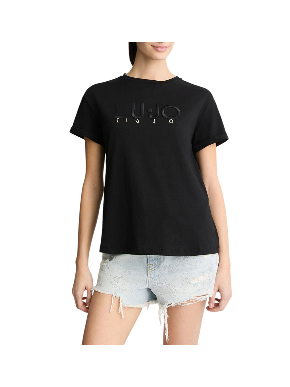LIU.JO WHITE Liu Jo T-Shirt Donna Nero Nero