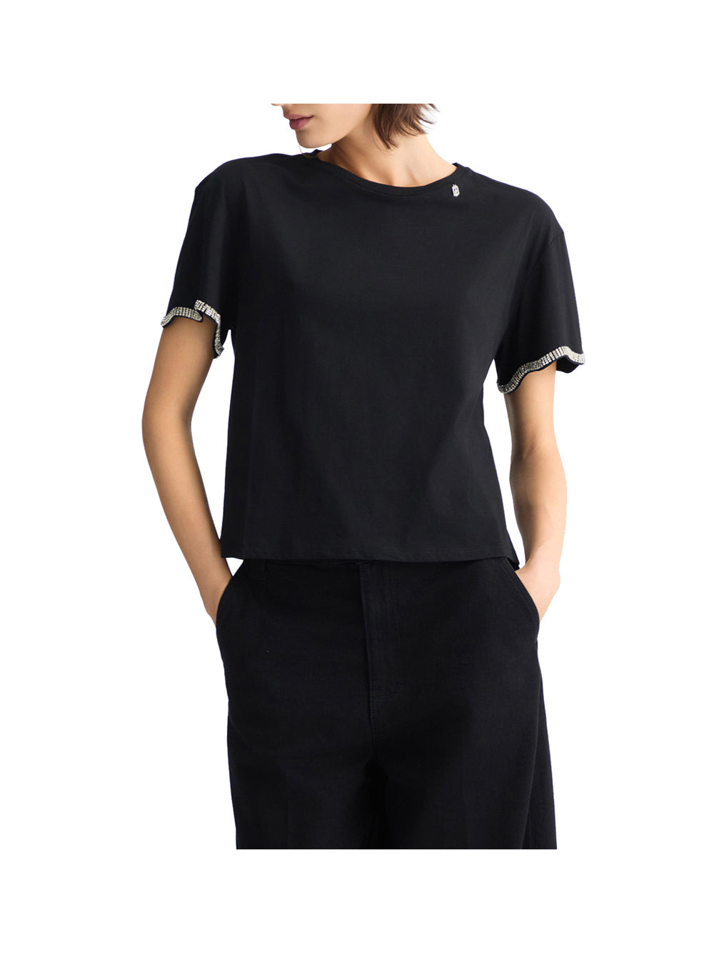 LIU.JO WHITE Liu Jo T-Shirt Donna Nero Nero