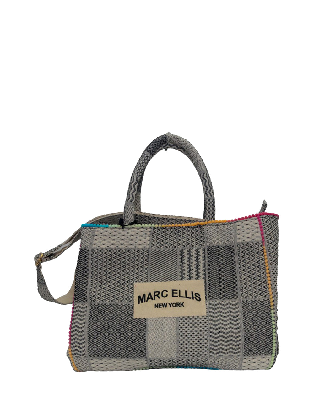 MARC ELLIS Marc Ellis Borsa a Mano Logo Frontale - Panna/Nero Panna/nero
