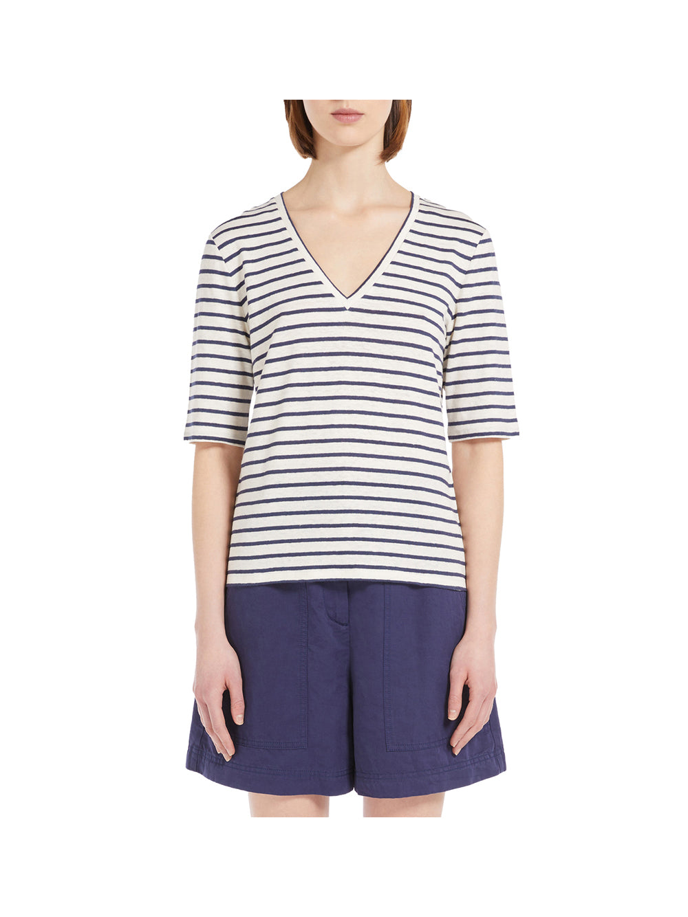 MAXMARA WEEKEND 2USCITA Max Mara Weekend Blusa Donna Ecru/blu - Multicolore Ecru/blu
