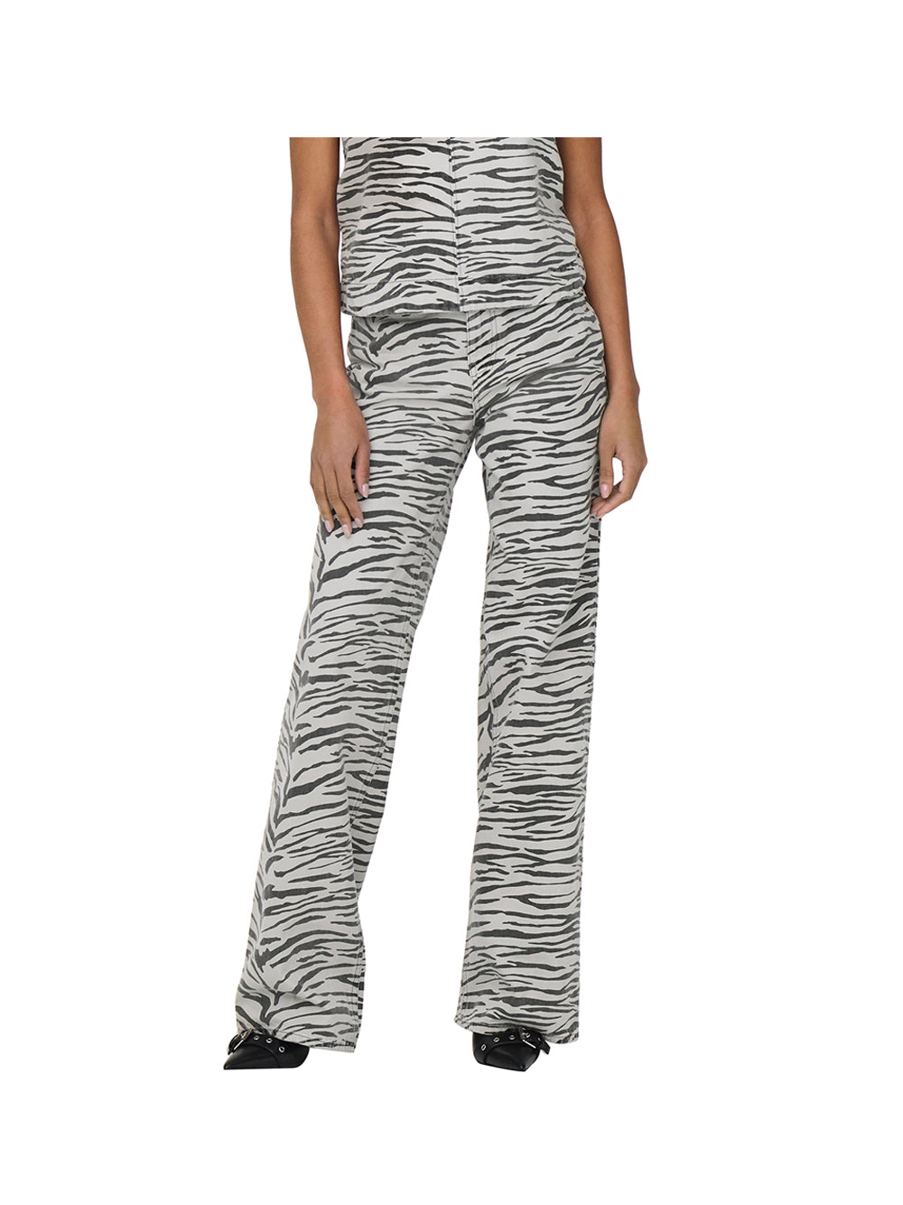 ONLY STOCK Only Jeans Donna Zebra - Multicolore Zebra