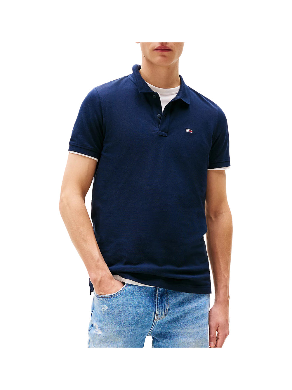 TOMMY JEANS 2USCITA Tommy Jeans Polo Uomo Dark Night Navy - Blu Dark Night Navy