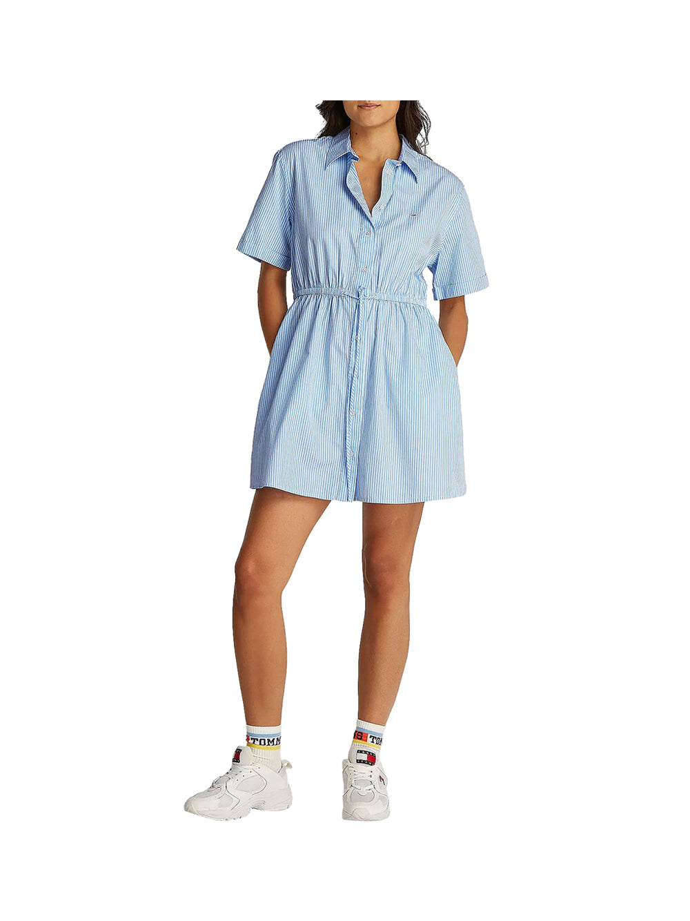 TOMMY JEANS 2USCITA Tommy Jeans Abito Donna Sugarplum / Stripe - Blu Sugarplum / Stripe