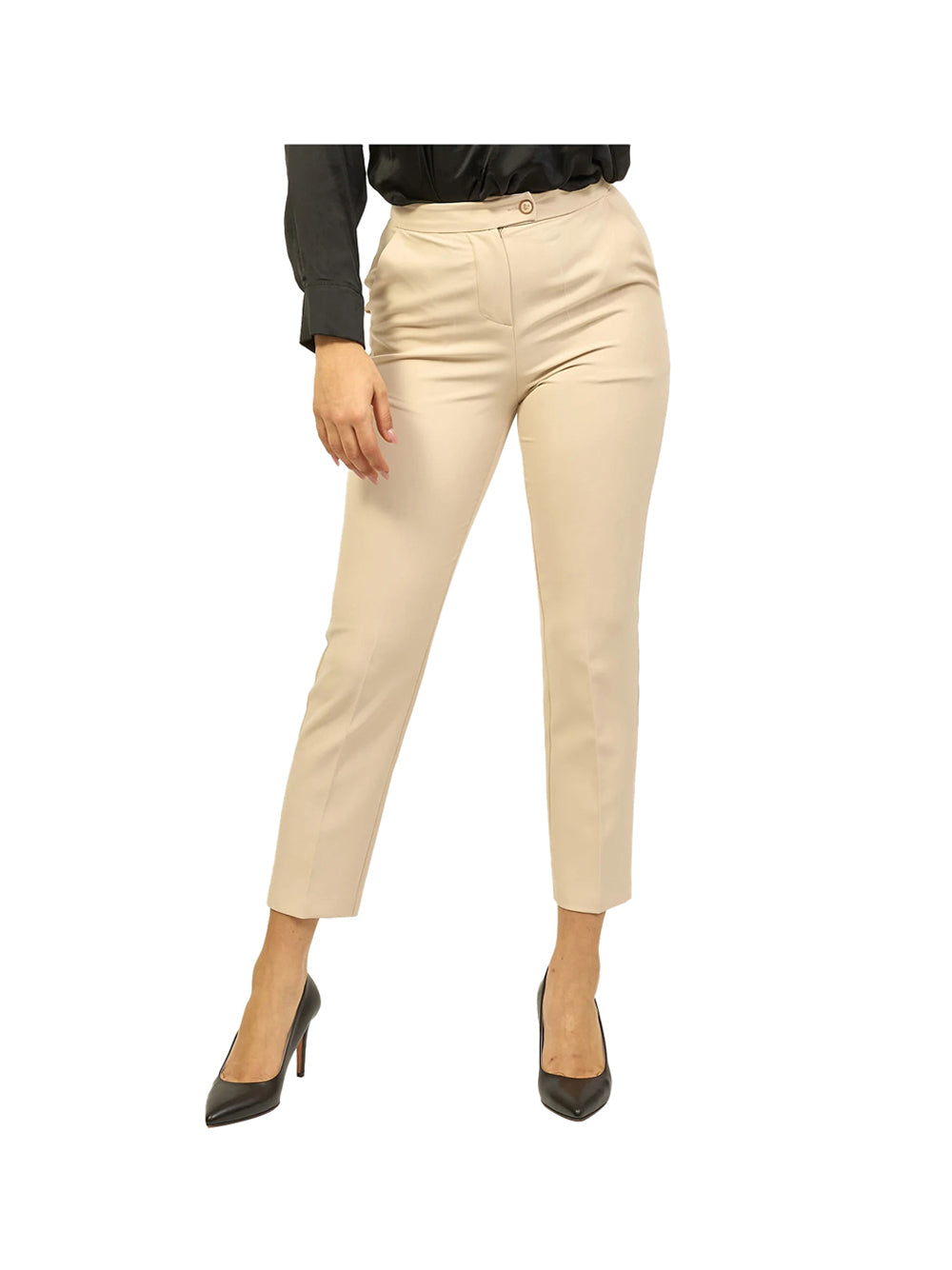YES ZEE STC Yes Zee Pantalone Donna Beige Beige