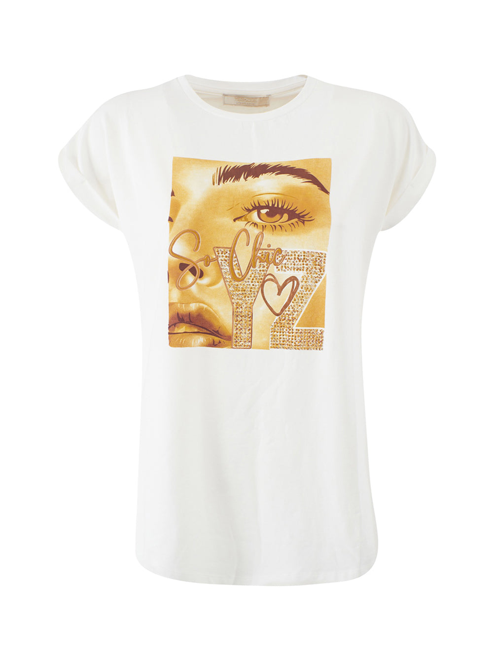 YES ZEE STC Yes Zee T-Shirt Donna Gesso - Bianco Gesso