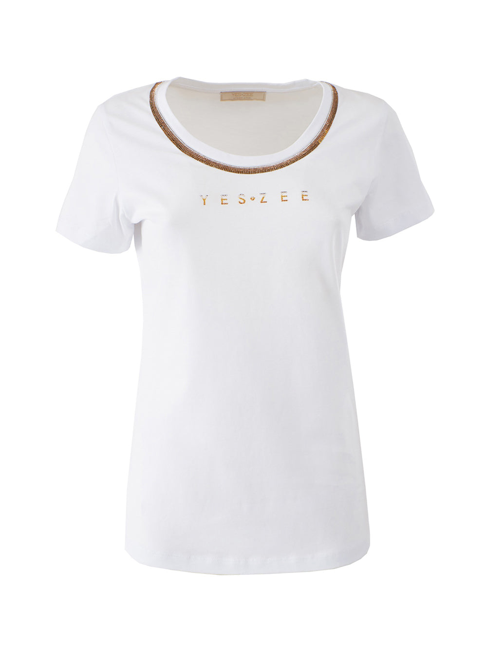 YES ZEE STC Yes Zee T-Shirt Donna Bianco Bianco