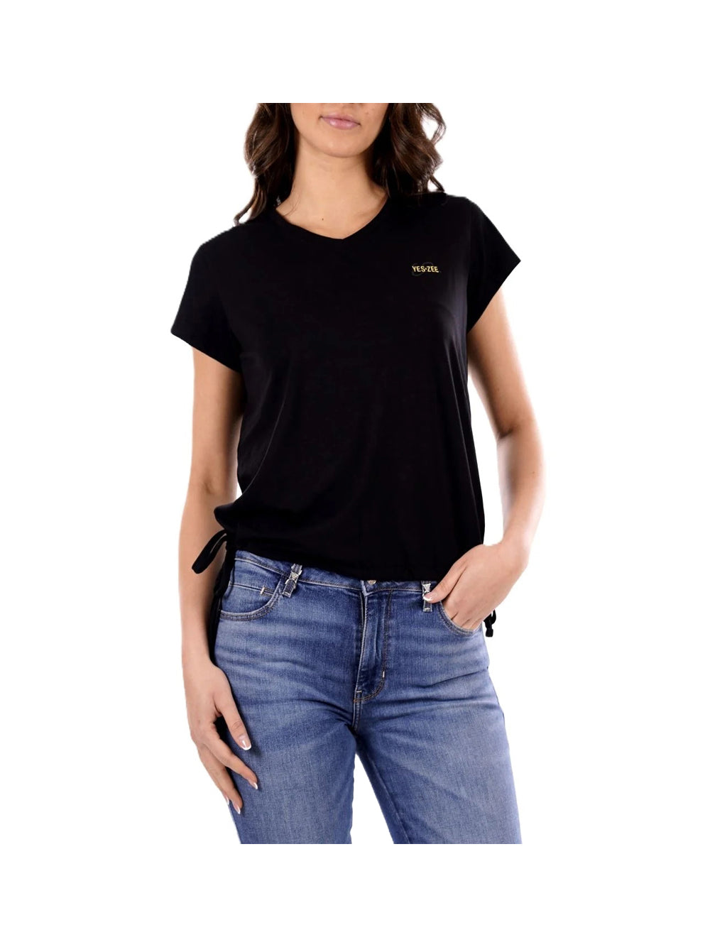 YES ZEE STC Yes Zee T-Shirt Donna Nero Nero