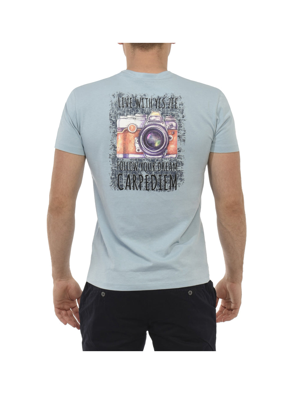 YES ZEE STC Yes Zee T-Shirt Uomo Azzurro - Blu Azzurro