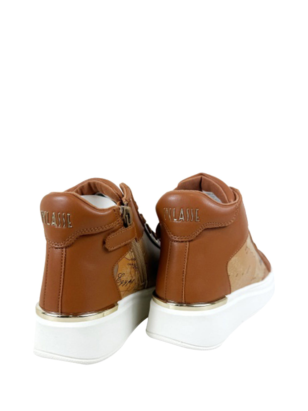 2 PRIMA CLASSE Alviero Martini Sneakers Donna Cuoio/geo Beige - Marrone Cuoio/Geo Beige