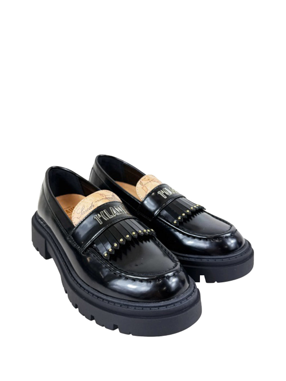 2 PRIMA CLASSE Alviero Martini Mocassino Donna Nero/geo Beige - Nero Nero/Geo Beige