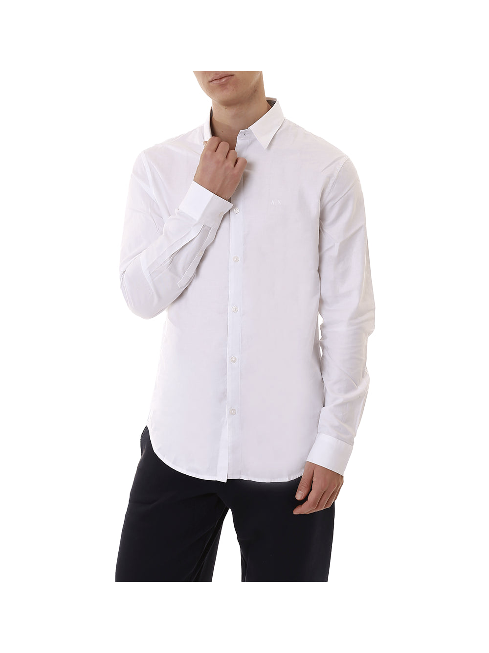 ARMANI EXCHANGE Armani Exchange Camicia Uomo White Oxford/7blue/w - Bianco White Oxford/7Blue/W