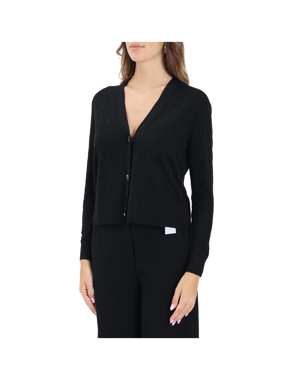 ARMANI EXCHANGE Armani Exchange Cardigan Donna Blk/blk Monogram - Nero Blk/Blk Monogram