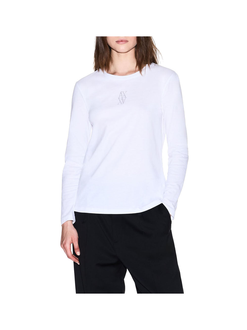 ARMANI EXCHANGE T-Shirt Armani Exchange A Maniche Lunghe - Bianco Bianco