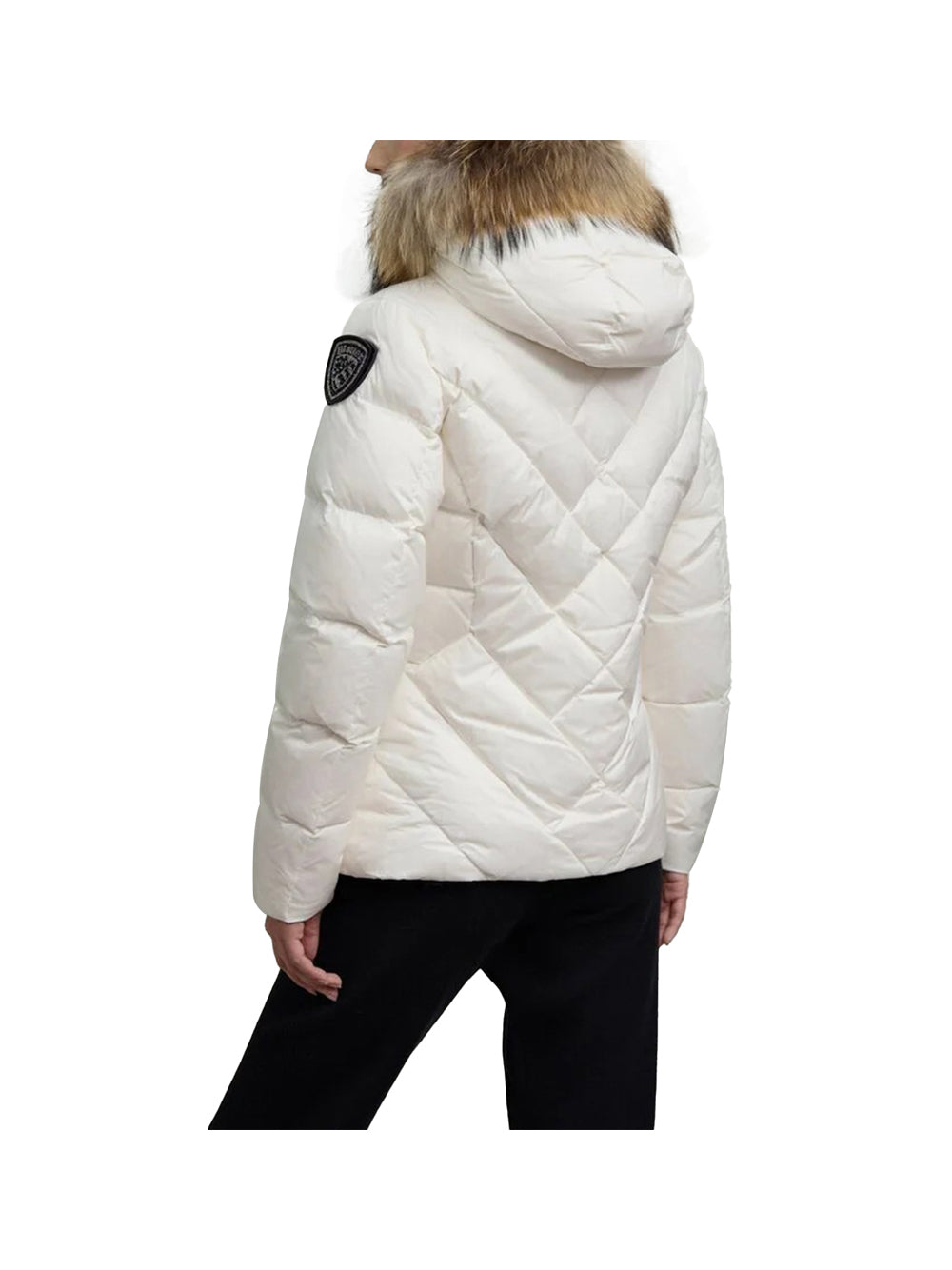 BLAUER Blauer Piumino A Linee Geometriche Alicia Bianco Bianco