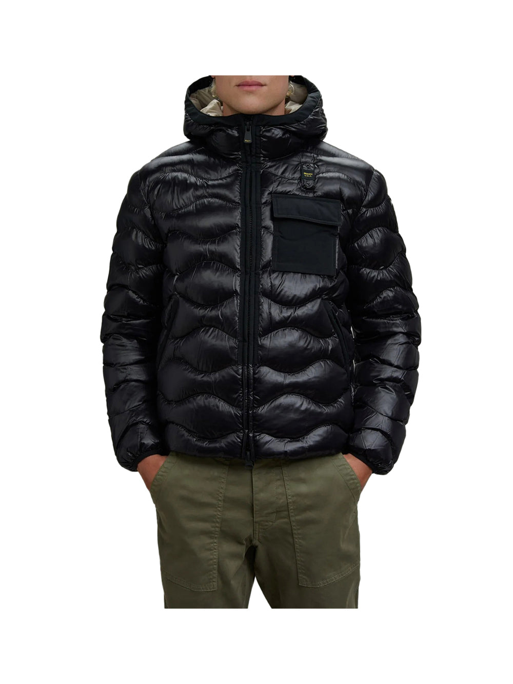 Blauer Blauer Piumino Con Taschino Bryant Nero Nero/beige