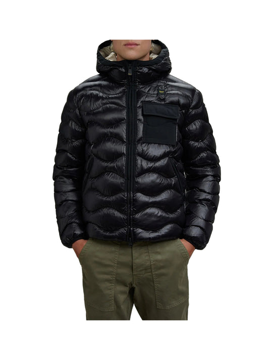Blauer Blauer Piumino Con Taschino Bryant Nero Nero/beige