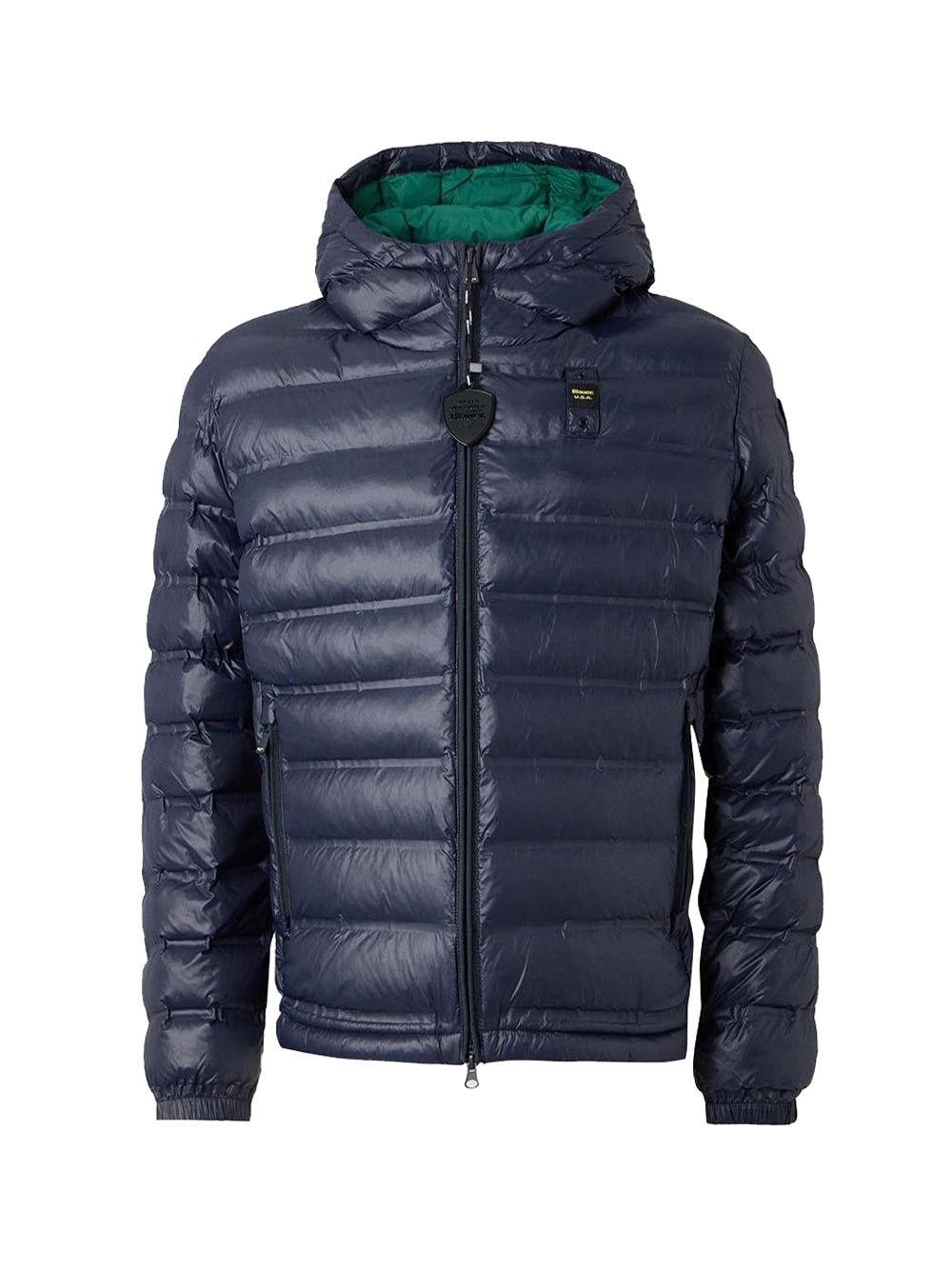 Blauer Giubbotto Blauer Termosaldato Con Cappuccio Charles Blu Verde Blu/verde