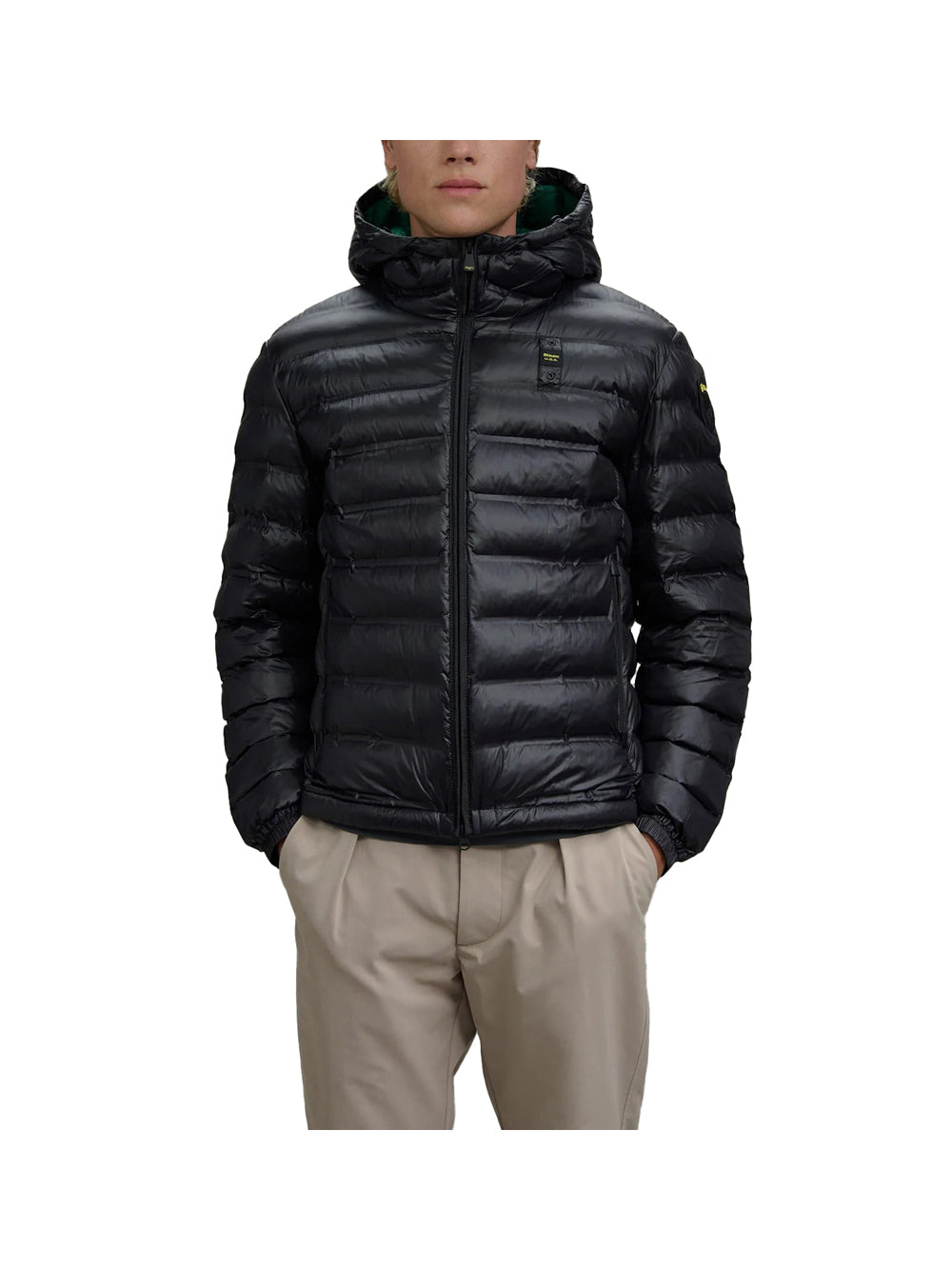 Blauer Blauer Giubbotto Termosaldato Con Cappuccio Charles Nero Verde Nero/verde