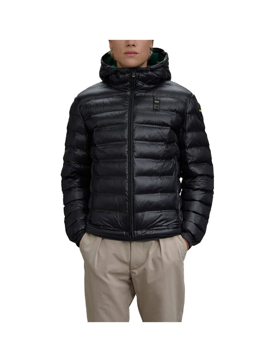 Blauer Blauer Giubbotto Termosaldato Con Cappuccio Charles Nero Verde Nero/verde
