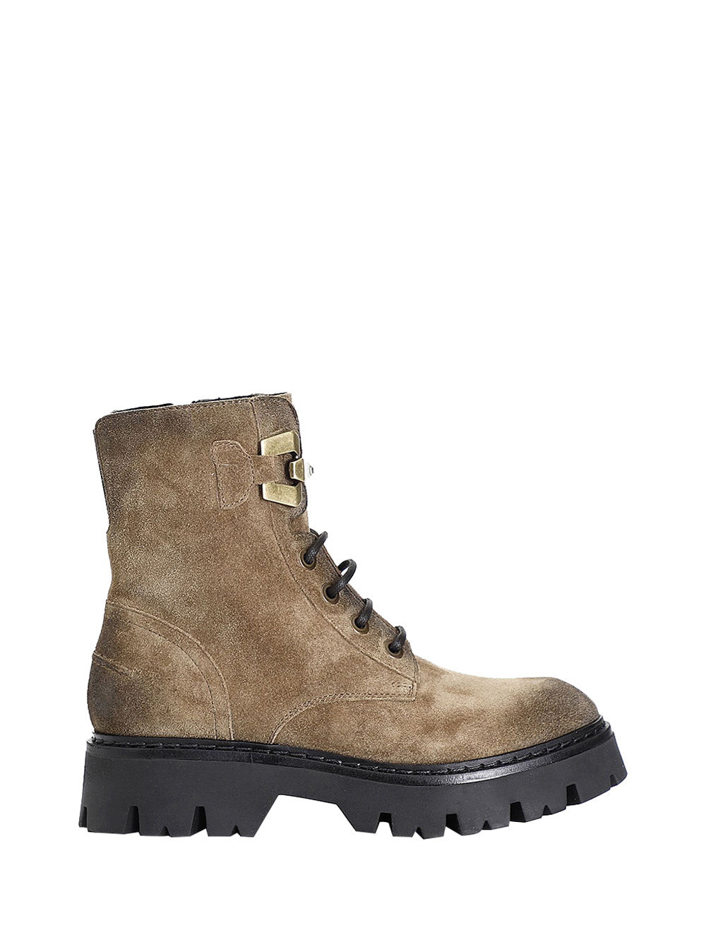 CAFE' NOIR STC Tronchetto Café Noir in pelle scamosciata con morsetto noce Noce