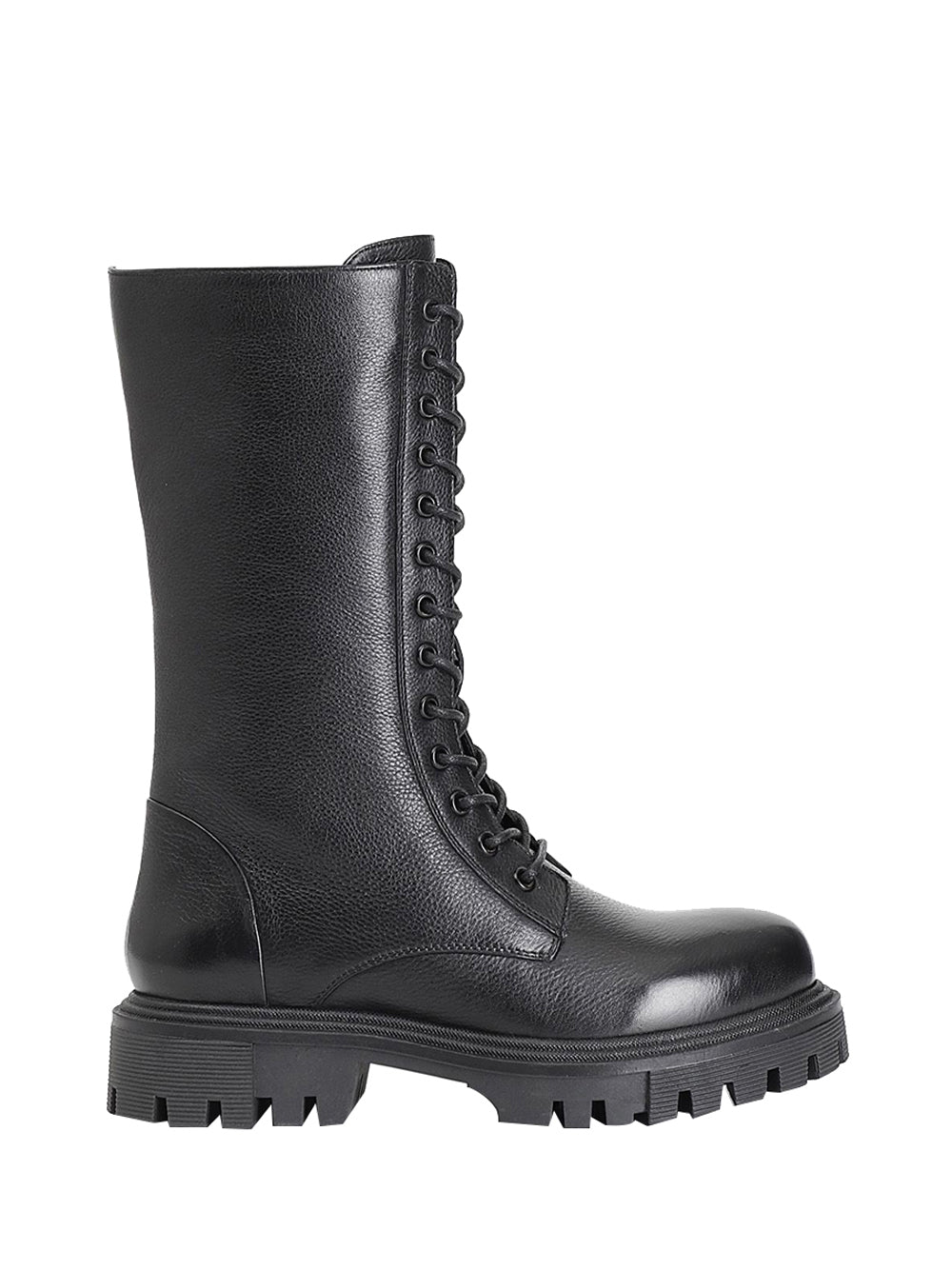 CAFE' NOIR STC Stivaletto Café Noir donna 3/4 in pelle con lacci Nero Nero