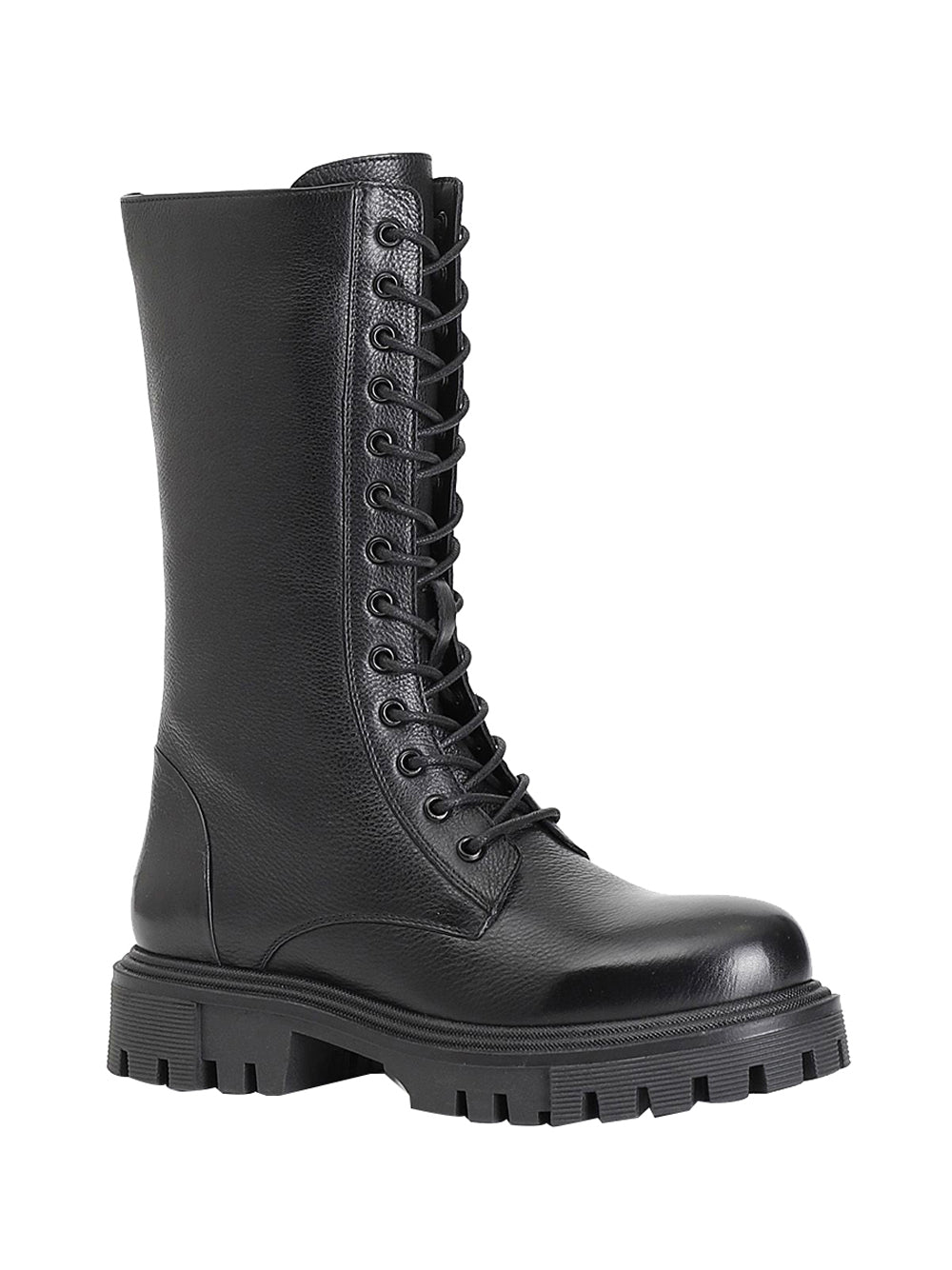 CAFE' NOIR STC Stivaletto Café Noir donna 3/4 in pelle con lacci Nero Nero