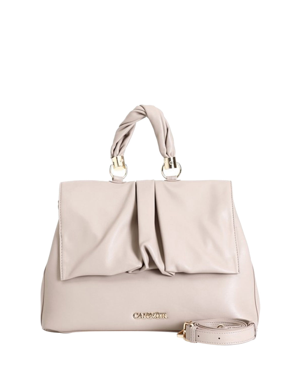 CAFE' NOIR STC Borsa A Mano Café Noir Cartella In Similpelle Con Vaporose Pieghe Frontali Beige Beige