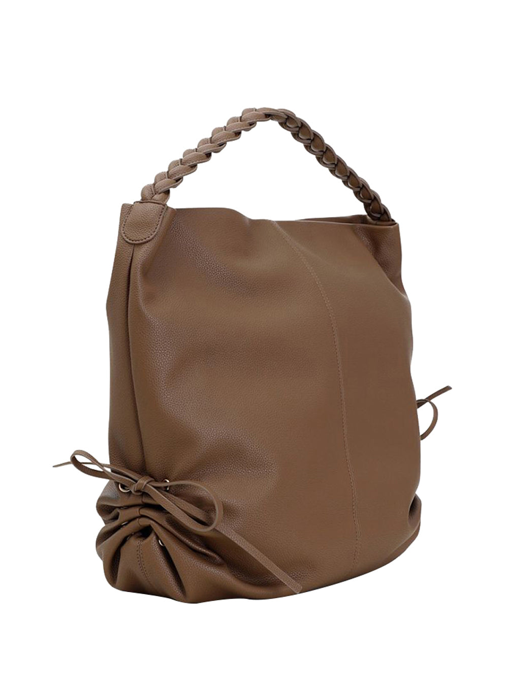 CAFE' NOIR STC Borsa A Spalla Café Noir Morbida Con Manico IntrecciatoTaupe TAUPE