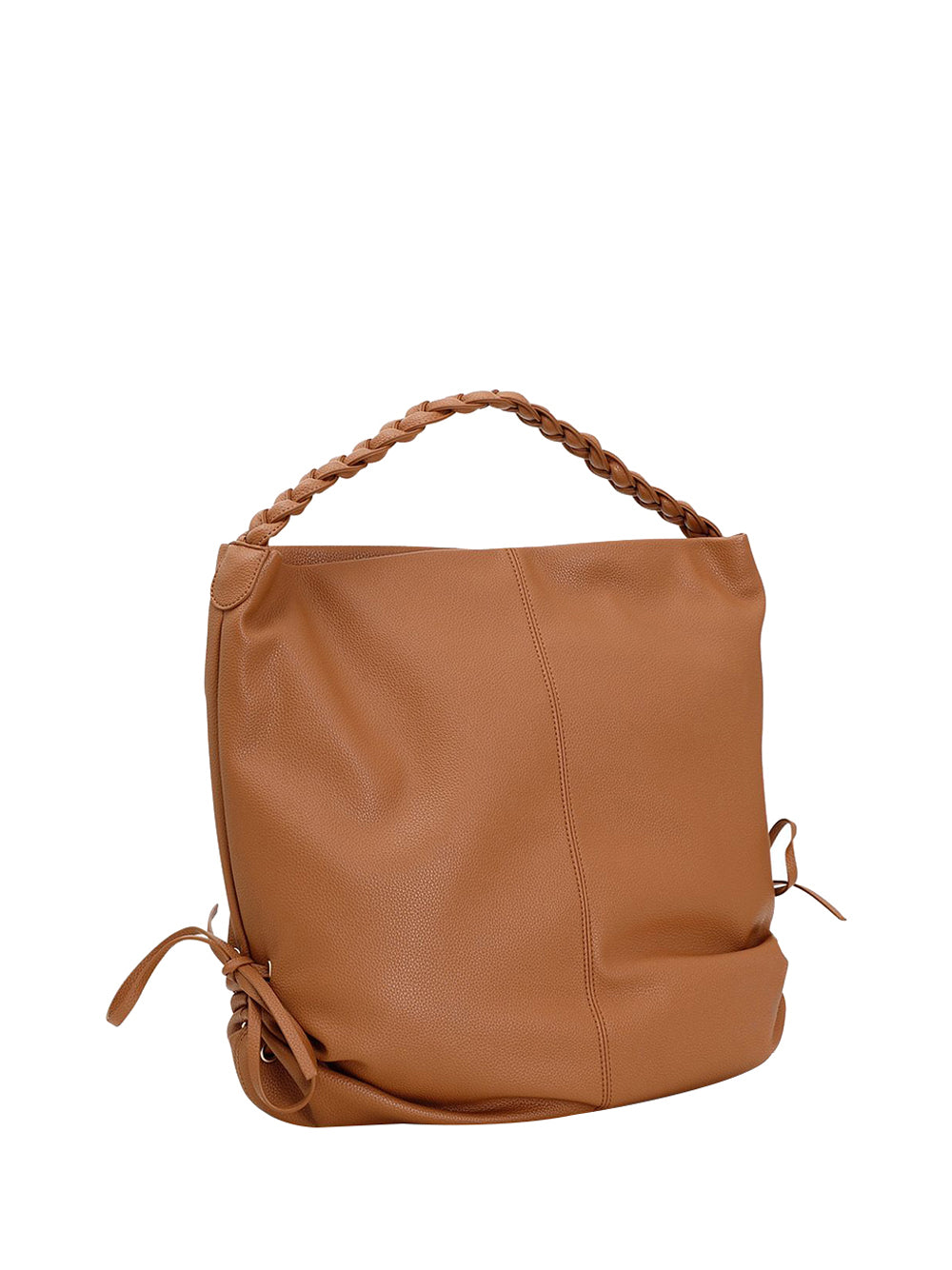 CAFE' NOIR STC Borsa A Spalla Café Noir Morbida Con Manico Intrecciato Cuoio Cuoio