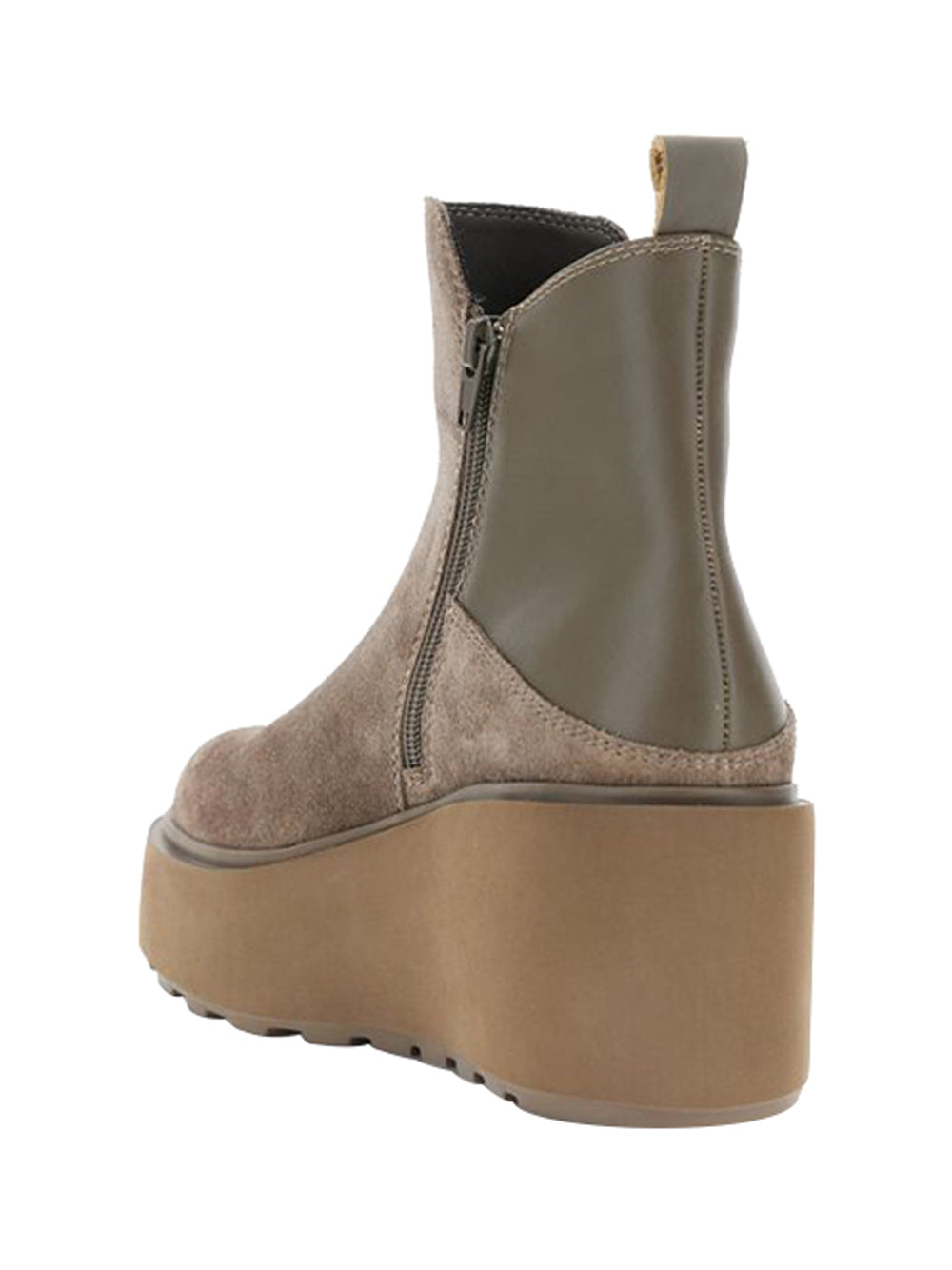 CAFE'NOIR Tronchetti Café Noir in pelle scamosciata e pelle taupe TAUPE