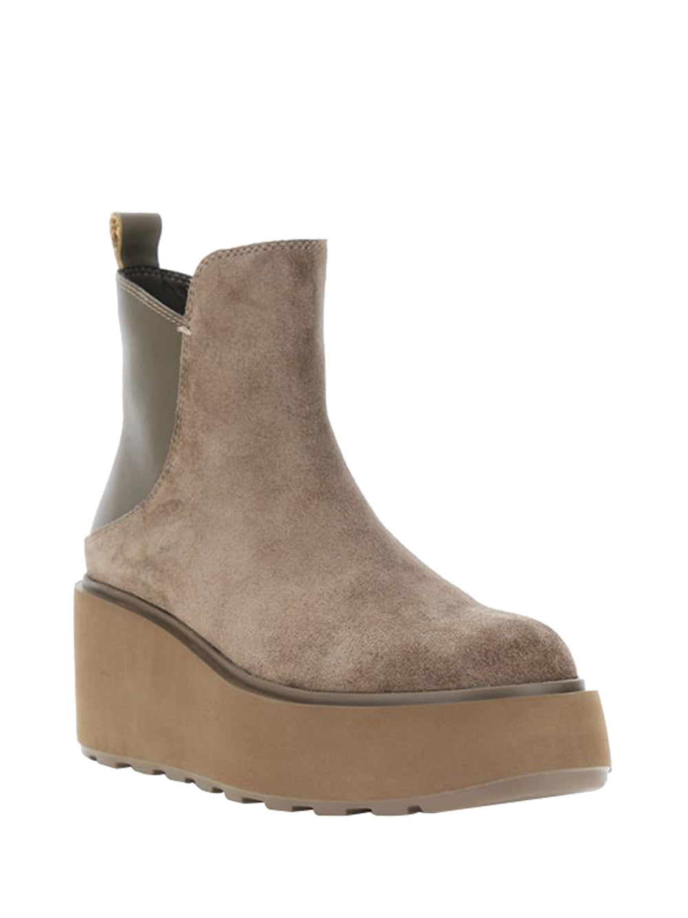 CAFE'NOIR Tronchetti Café Noir in pelle scamosciata e pelle taupe TAUPE