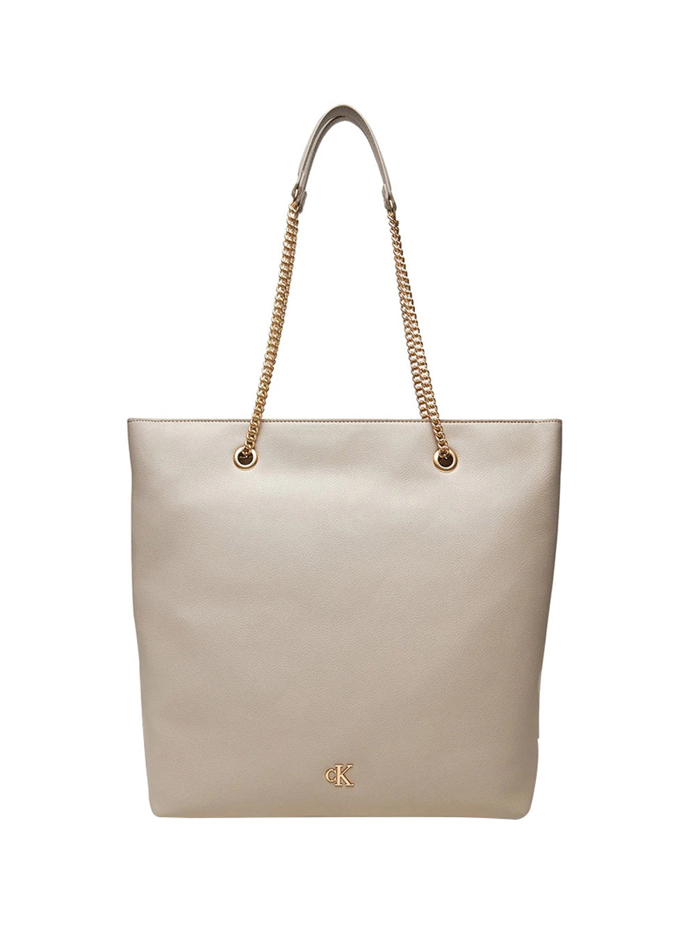 CALVIN ACC.1USCITA Calvin Klein Borsa a Tracolla Minimal Monogram Chain Tote - Avorio Avorio