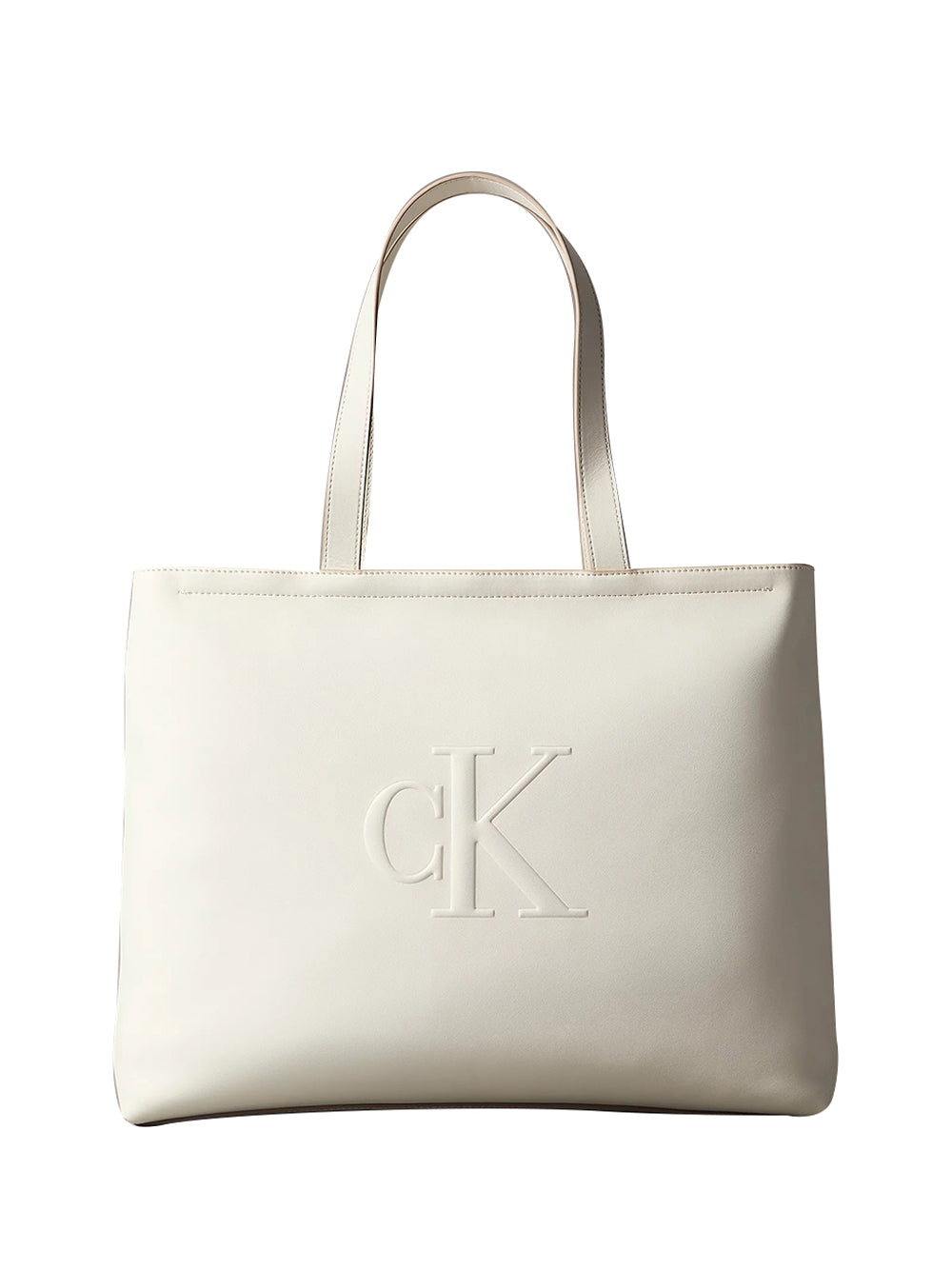 CALVIN ACC.1USCITA Calvin Klein Borsa a Mano Tote Slim - Crema Crema