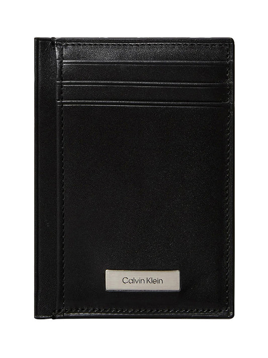CALVIN ACC.2USCITA Portacarte Calvin Klein Carte Con Logo A Placca - Nero Nero