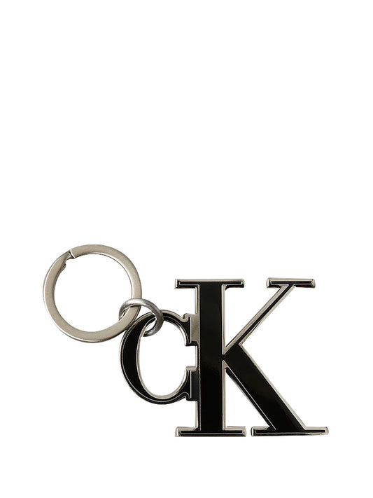 CALVIN ACC.2USCITA Portachiavi Calvin KIein Con Logo Monogramma - Nero Nero