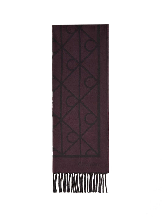 CALVIN ACC.2USCITA Sciarpa Calvin Klein - Bordeaux/Nero MULTI