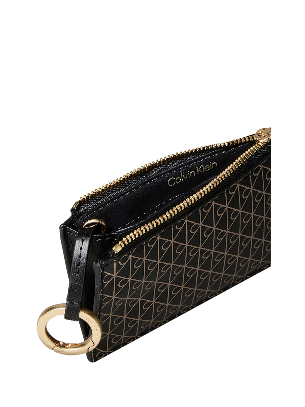 CALVIN ACC.2USCITA Porta Carte Calvin Klein Con Zip Superiore Con Logo Monogramma - Nero Nero