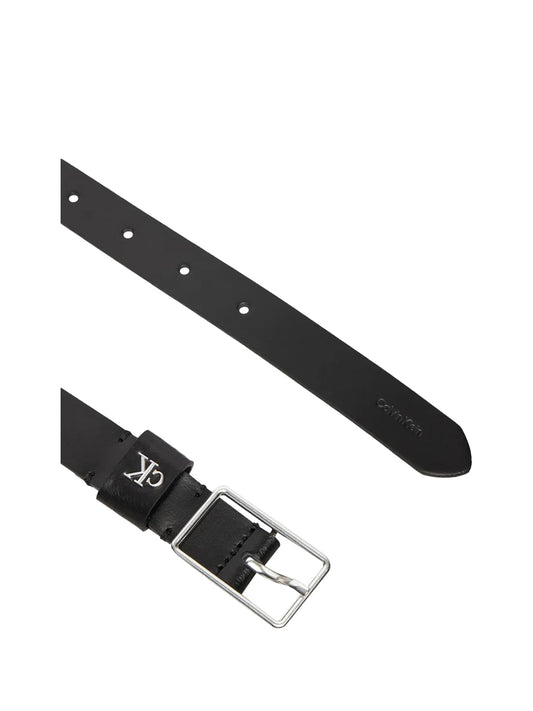 CALVIN ACC.2USCITA Cintura Con Fibbia Rettangolare Con Rvetto Con Monogramma Calvin Klein - Nero Nero
