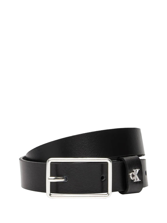 CALVIN ACC.2USCITA Cintura Con Fibbia Rettangolare Con Rvetto Con Monogramma Calvin Klein - Nero Nero