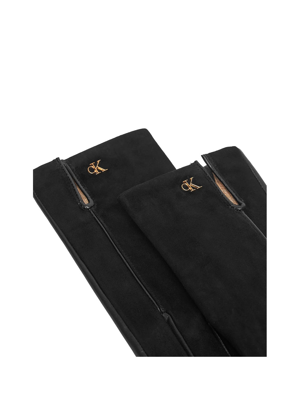 CALVIN ACC.2USCITA Guanto Calvin Klein In Pelle Scamosciata - Nero Nero