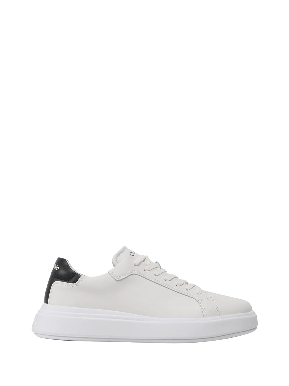 CALVIN CALZATURE Calvin Klein Sneakers Low Top Lace Up Lth Uomo Bianco Bianco/nero