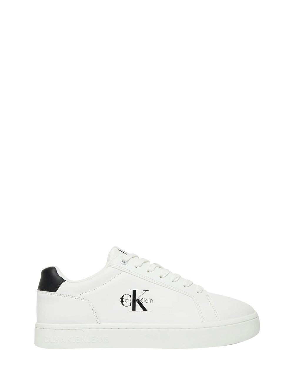 CALVIN CALZATURE Calvin Klein Classic Cupsole Mono Sneakers Uomo Bianco/nero - Bianco Bianco/nero