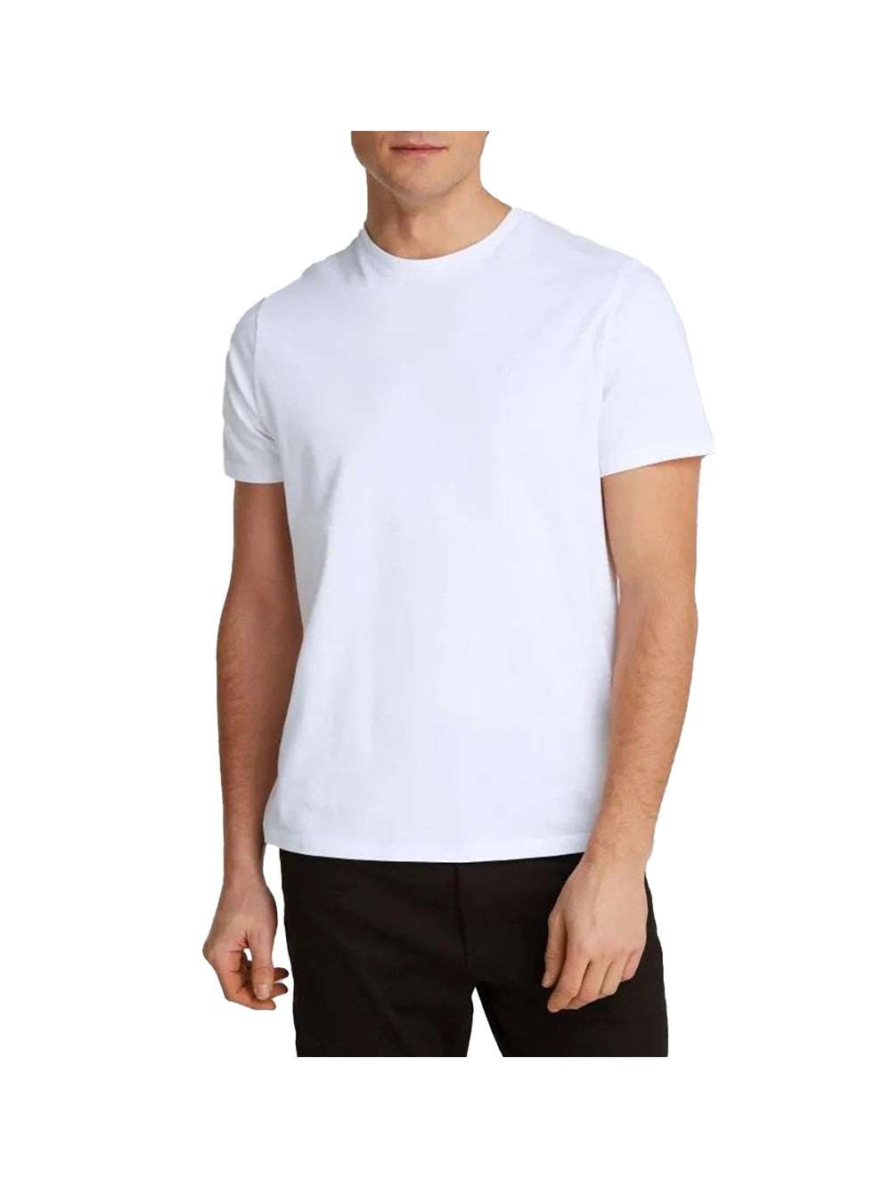 CALVIN2 1USCITA Calvin Klein Ss Smooth Cttn Solid T-Shirt Uomo Bianco Bianco