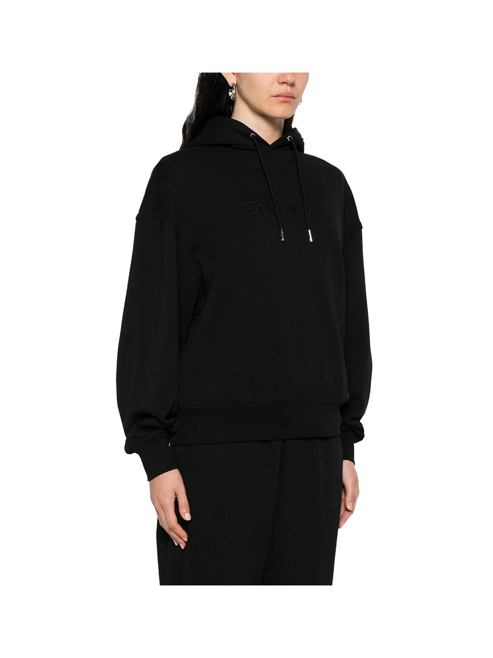 CALVIN2 1USCITA Calvin Klein A- Logo Emb French T Felpa Donna Nero Nero