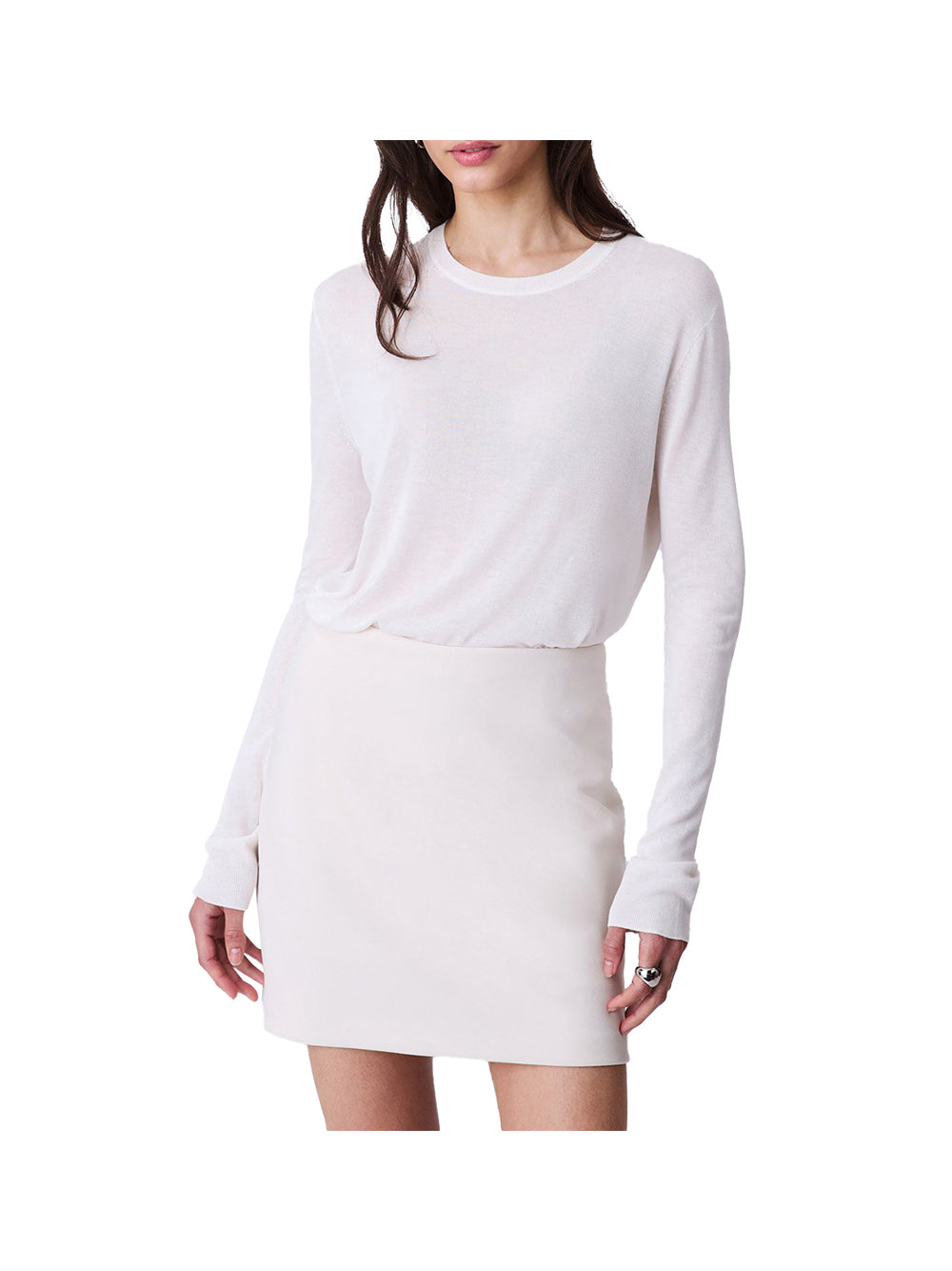 CALVIN2 1USCITA Calvin Klein Maglione Fine Gauge Viscose - Bianco Bianco