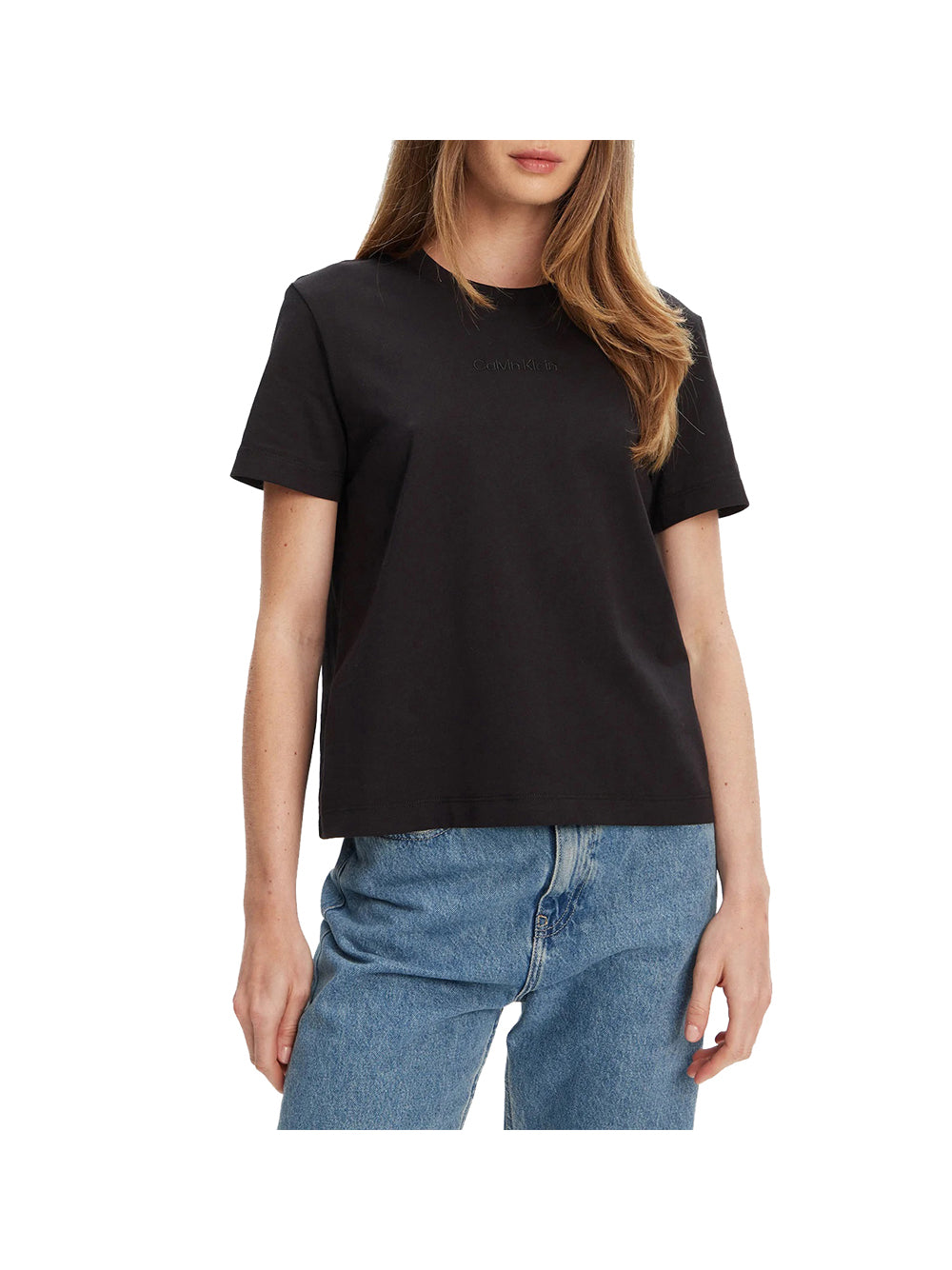 CALVIN2 1USCITA Calvin Klein A - Ss Classic 20S J T-Shirt Donna Nero Nero