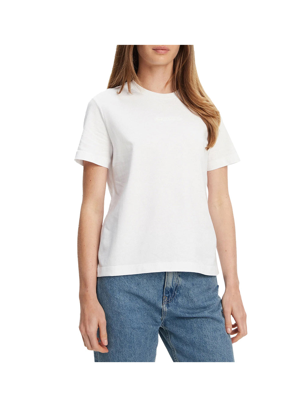 CALVIN2 1USCITA Calvin Klein A - Ss Classic 20S J T-Shirt Donna Bianco Bianco