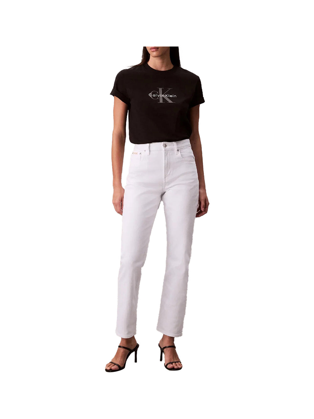 CALVIN2 1USCITA Calvin Klein T-Shirt Con Logo Monogramma - Nero Nero